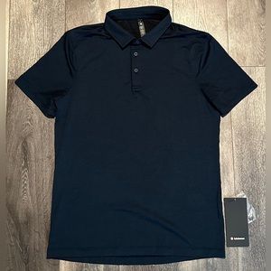 NWT Lululemon Short Sleeve Evolution Polo Shirt M Nautical Navy Blue Golf Slim